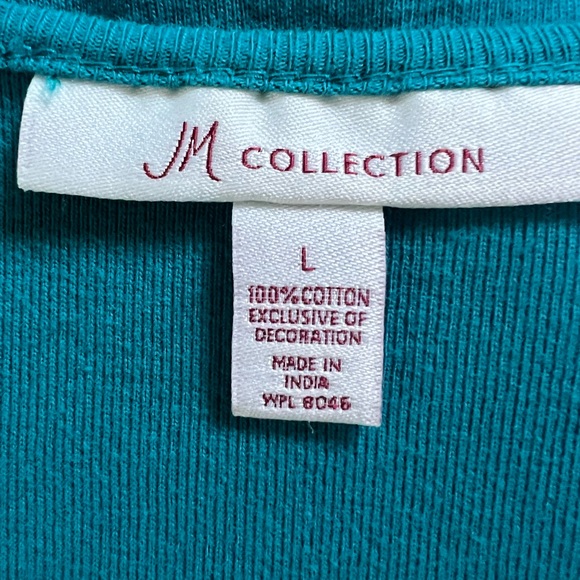JM COLLECTION GREEN SWEATER SIZE LARGE - Picture 7 of 9
